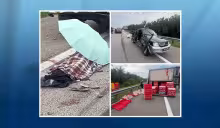 Peniaga maut kemalangan dengan lori ayam di LPT2